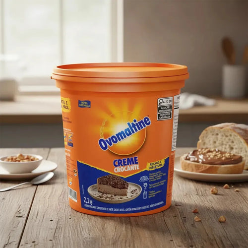 Creme de Ovomaltine Crocante para Recheios, com Avelã e Cacau – 2,1kg
