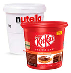 Kit Nutella 3kg Balde Gigante + Creme Kit Kat