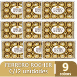 Chocolate Bombom Ferrero Rocher 9 Caixas De 12 Unidades