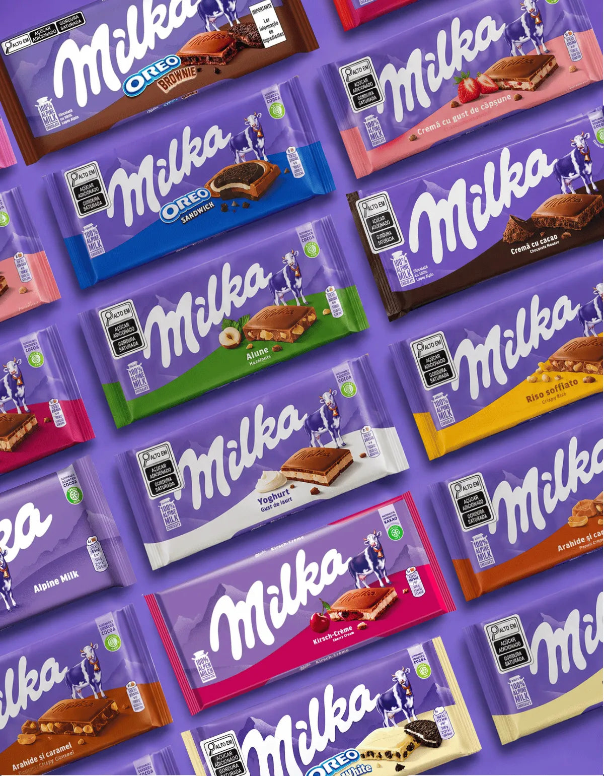 Kit 10 Un. Chocolate MILKA 100g Importado - Vários Sabores