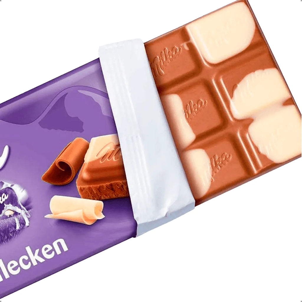 Kit com 3 chocolates milka mistos branco e ao leite
